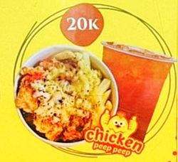 Crispy Chicken Mozarella + Es Teh manis 